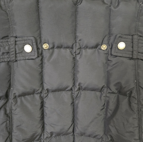 Land's End Black Warm Down Puffer Full Zip with Snaps - Picture 7 of 10